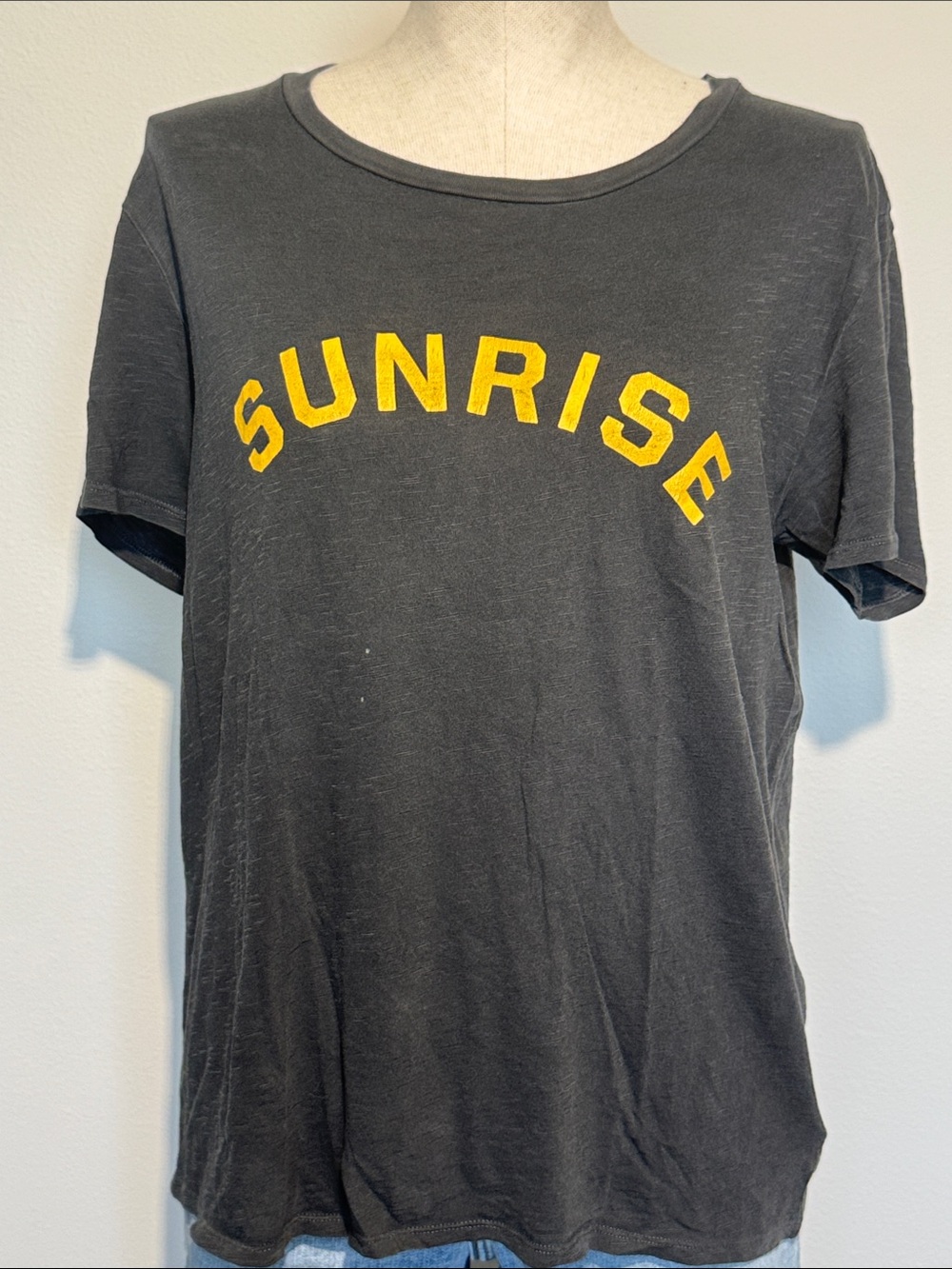 Billabong Charcoal Gray Tee with White Logo Print